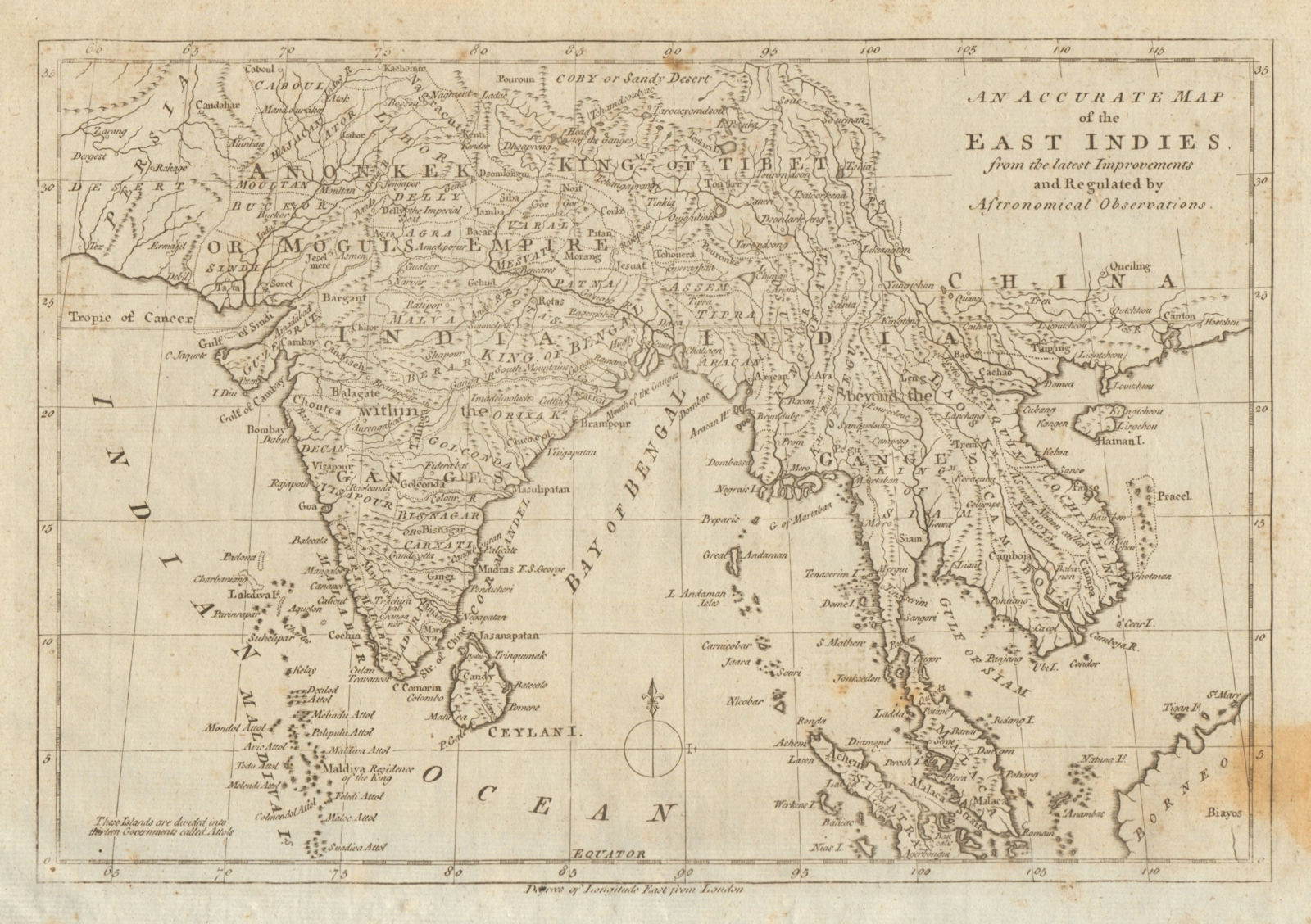 An accurate map of the East Indies from the latest improvements. BOWEN 1789